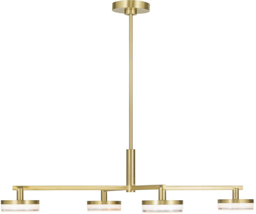 Visual Comfort Studio SLC1074BBS Khan Contemporary Burnished Brass LED Chandelier Light