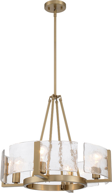 Golden Lighting 3164-4 BCB-HWG Aenon Modern Brushed Champagne Brass Mini Hanging Chandelier