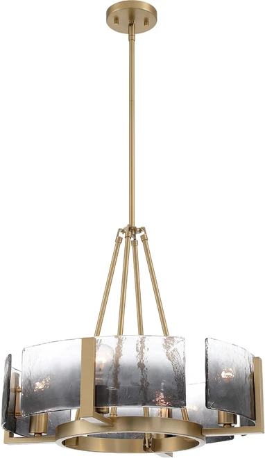 Golden Lighting 3164-4 BCB-SWG Aenon Modern Brushed Champagne Brass Mini Chandelier Light