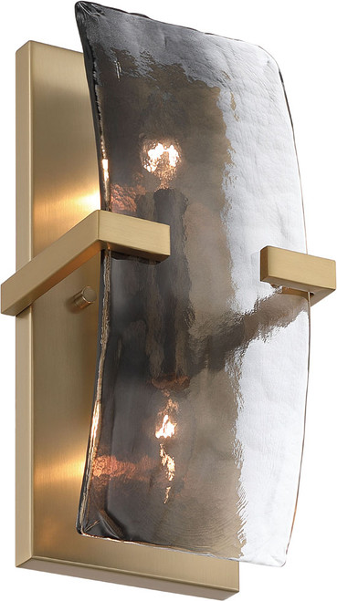 Golden Lighting 3164-WSC BCB-SWG Aenon Modern Brushed Champagne Brass Lamp Sconce