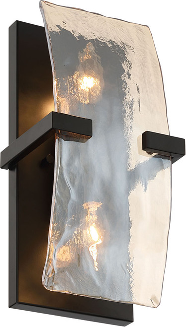 Golden Lighting 3164-WSC BLK-AWG Aenon Modern Matte Black Wall Sconce Lighting
