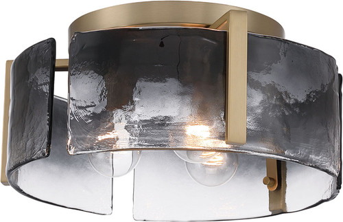 Golden Lighting 3164-FM BCB-SWG Aenon Contemporary Brushed Champagne Brass Ceiling Lighting