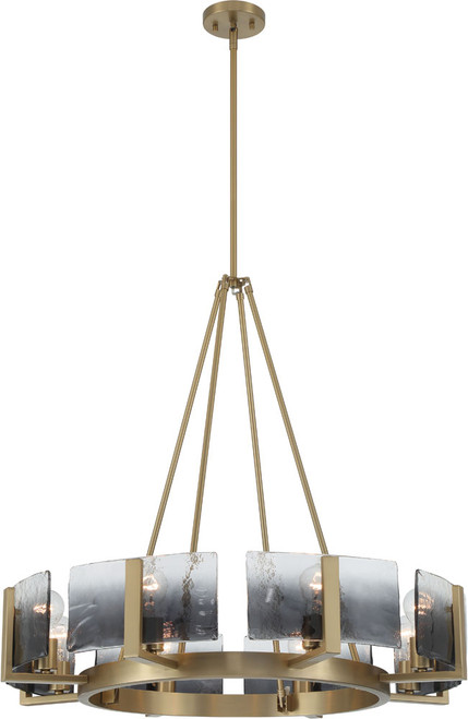Golden Lighting 3164-8 BCB-SWG Aenon Contemporary Brushed Champagne Brass Chandelier Light