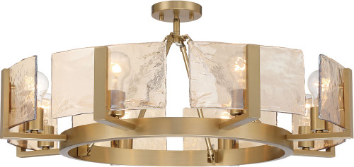 Golden Lighting 3164-8SF BCB-AWG Aenon Contemporary Brushed Champagne Brass Overhead Lighting