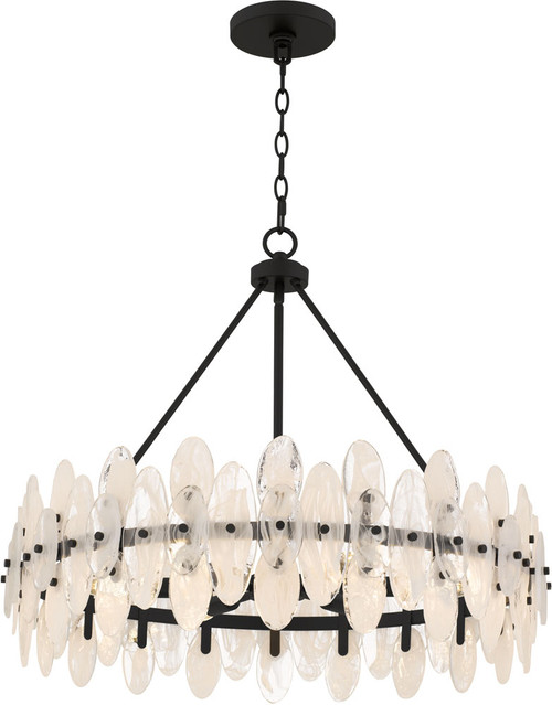 Quoizel Lighting ABI2828MBK Abigail Contemporary Matte Black Lighting Chandelier 