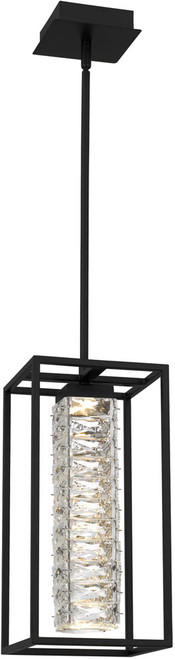 Quoizel Lighting PCDZ1508MBK Dazzle Modern Matte Black LED Mini Pendant Light 