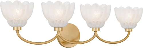 Quoizel Lighting WHP8631BRG Whitecap Contemporary Brushed Gold 4-Light Bath Sconce 