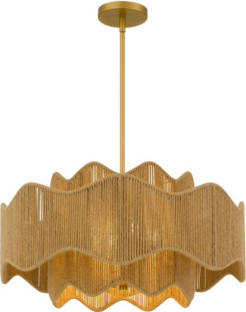 Quoizel Lighting EVA2824BRG Evander Modern Brushed Gold 24" Pendant Light 