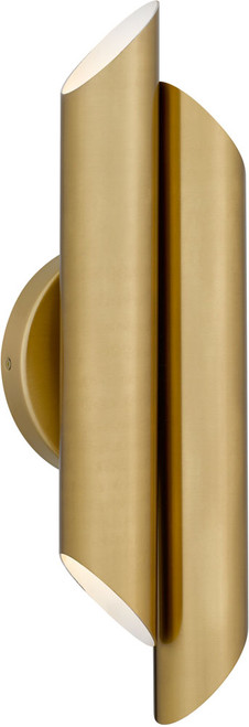 Quoizel Lighting PCMAN8705BRG Manelis Modern Brushed Gold LED Wall Sconce Lighting 