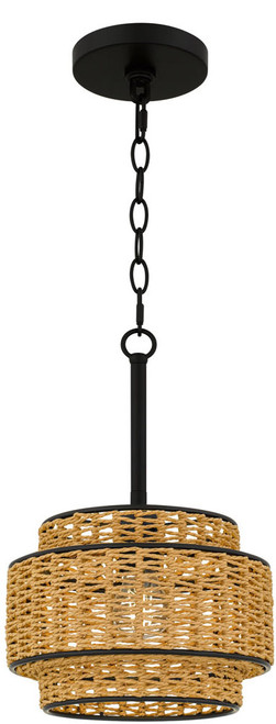 Quoizel Lighting TET1510MBK Teton Contemporary Matte Black Mini Drop Ceiling Light Fixture 