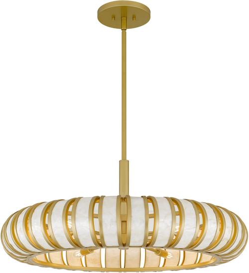 Quoizel Lighting KNIG2830SGD Knight Contemporary Soft Gold Chandelier Lamp 
