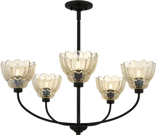 Quoizel Lighting WHP5028MC Whitecap Modern Mottled Cocoa Hanging Chandelier 