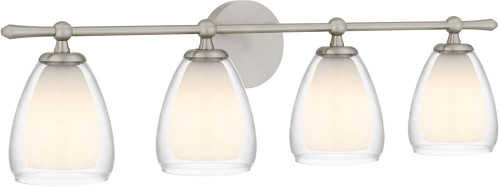 Quoizel Lighting VIV8632BN Vivienne Contemporary Brushed Nickel 4-Light Bath Light Fixture 