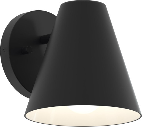 Progress Lighting P560408-31M Mik Contemporary Matte Black 6.5" Outdoor Wall Lighting Fixture 