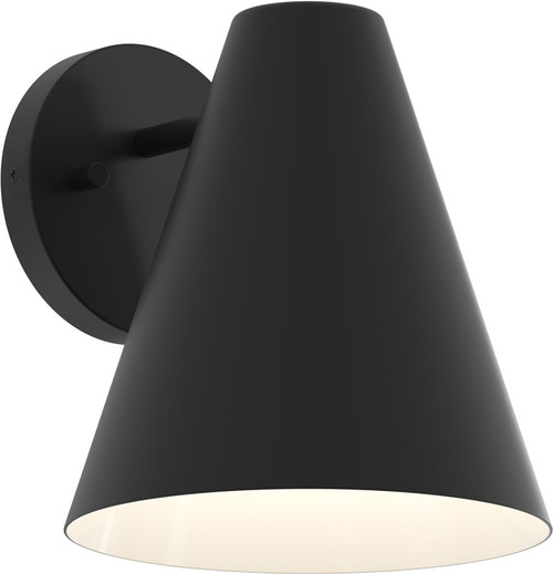 Progress Lighting P560409-31M Mik Modern Matte Black 9" Outdoor Wall Light Fixture 