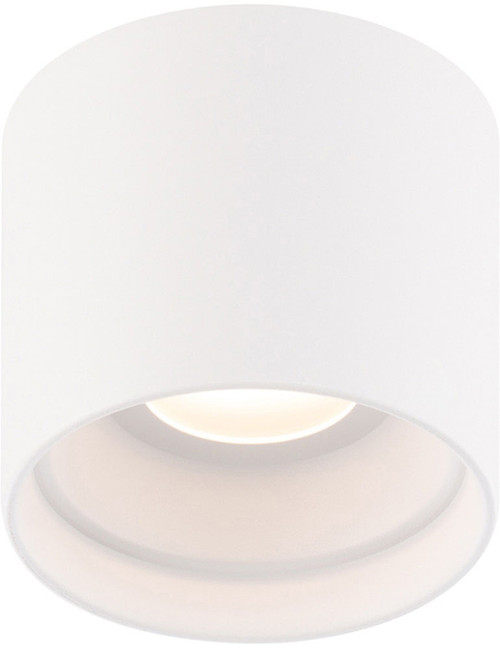 Modern Forms FM-W46205-40-WT Squat Contemporary White LED Outdoor Flush Mount Light Fixture 