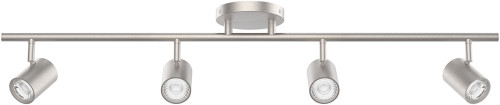 WAC Lighting TK-260504-CS-BN Pipe Brushed Nickel LED 4-Light Track Lighting Fixture 