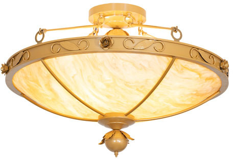 Meyda Custom 291540 Arabesque Modern Sahara Gold Ceiling Light Fixture 