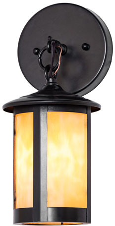 Meyda Custom 291393 Fulton Black Patina Outdoor Wall Sconce 