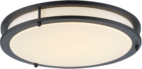 Trans Globe Lighting LED-16316 BK Tavian Black LED 16" Flush Mount Lighting 