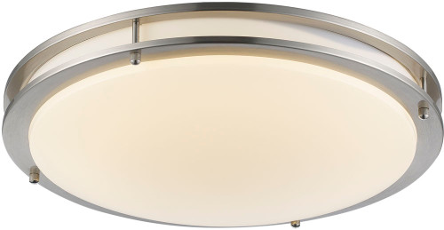 Trans Globe Lighting LED-16318 BN Tavian Brushed Nickel LED 18" Flush Ceiling Light Fixture 
