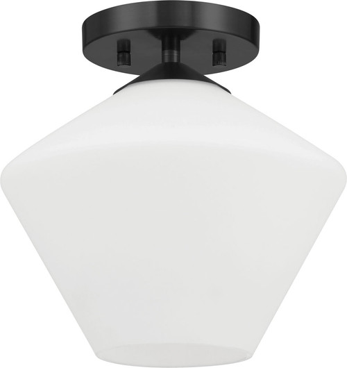 Hunter Lighting 48106 Celestial Valley Modern Matte Black Flush Ceiling Light Fixture 