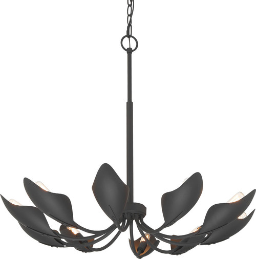 Hunter Lighting 48222 Juneway Modern Matte Black Ceiling Chandelier 
