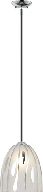 Varaluz 1070P01CH Chroman Empire Contemporary Chrome LED Mini Drop Ceiling Lighting 