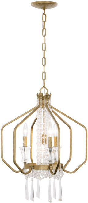 Varaluz 270P04BK Barcelona Contemporary Brass Kisser LED Mini Lighting Chandelier 