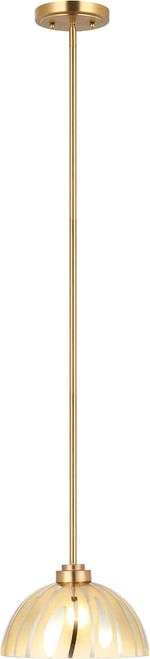 Varaluz 1070P01MSG Chroman Empire Modern Satin Gold LED Mini Lighting Pendant 