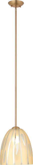 Varaluz 1070P01SG Chroman Empire Modern Satin Gold LED Mini Hanging Lamp 
