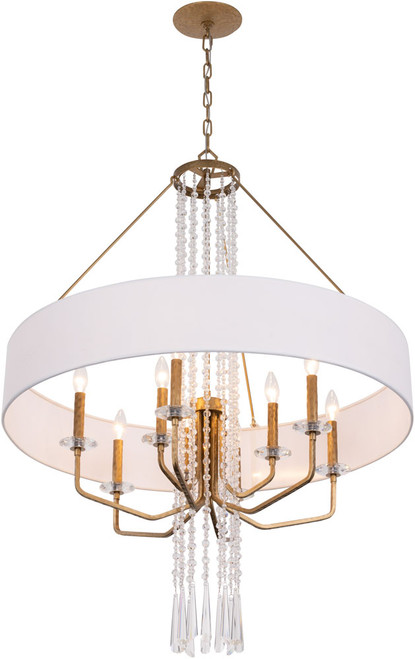 Varaluz 270P09BK Barcelona Modern Brass Kisser LED Drum Pendant Lighting 
