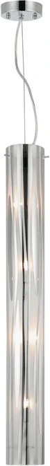Varaluz 1070P04CH Chroman Empire Contemporary Chrome LED Mini Drop Ceiling Lighting 