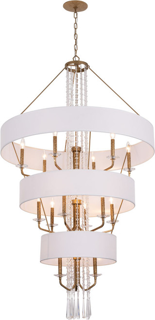 Varaluz 270P15BK Barcelona Contemporary Brass Kisser LED Chandelier Lamp 