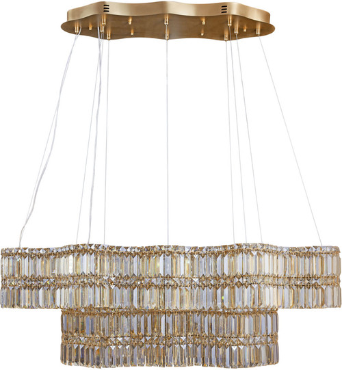 Varaluz 583N48SG Double Standard Contemporary Satin Gold LED Lighting Pendant 