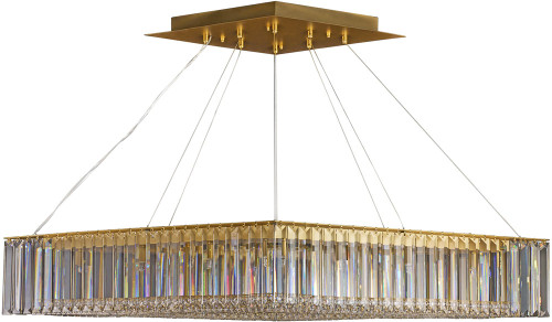 Varaluz 586N12SG The Long View Modern Satin Gold LED 61" Hanging Light 
