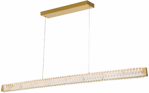 Varaluz 578N59SG Golden Ratio Satin Gold LED 59" Kitchen Island Light Fixture 
