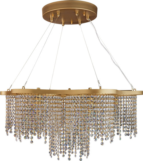 Varaluz 591P07SG Deco Drippy Modern Satin Gold LED Drop Ceiling Lighting 