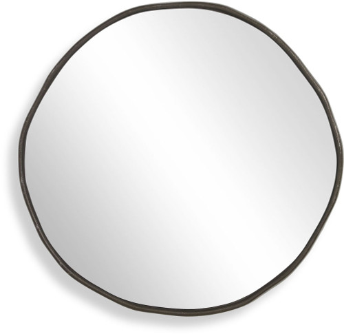 Uttermost UTT-08358 Lowen Contemporary Dark Bronze Round Wall Mounted Mirror 