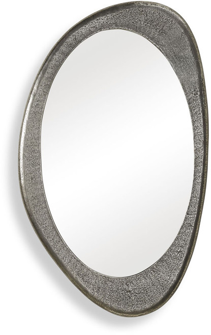 Uttermost UTT-08411 Schiller Modern Antique Nickel Oval Mirror 