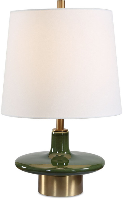 Uttermost UTT-30792-1 Sieler Modern Moss Green / Antique Brass Table Light 