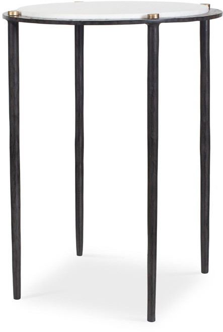 Uttermost UTT-50344 Wren White Marble / Rubbed Dark Bronze Accent Table 