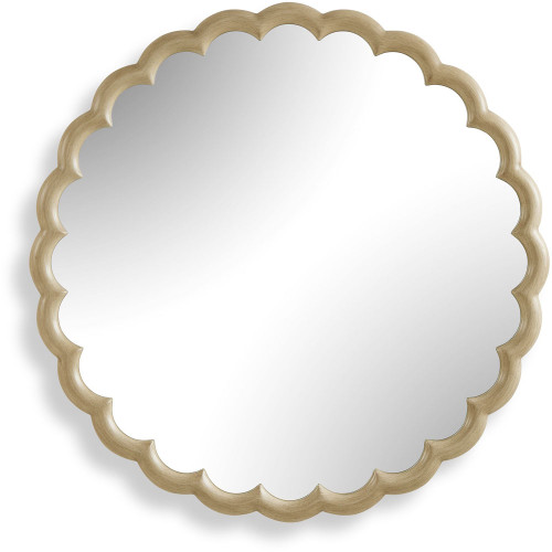 Uttermost UTT-08398 Cerrito Modern Burnished Ivory Round Wall Mirror 