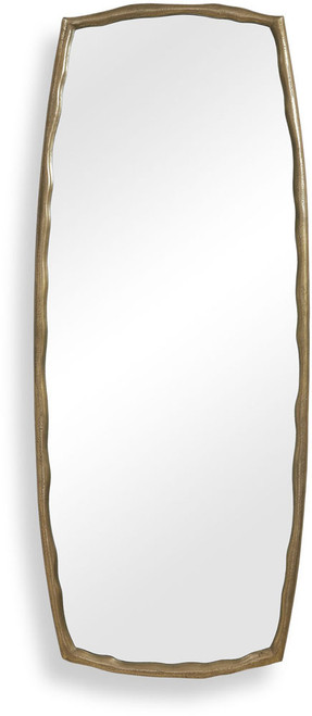 Uttermost UTT-08352 Adair Modern Antique Brass Tall Wall Mirror 