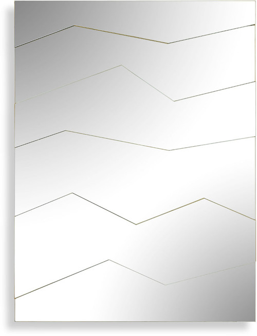 Uttermost UTT-08403 Fracture Modern Warm Gold Segmented Panel Wall Mounted Mirror 