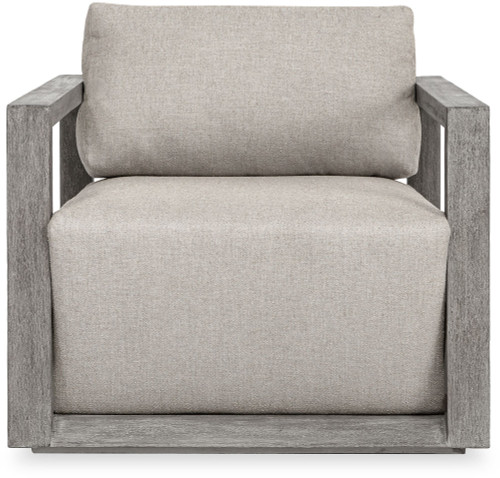 Uttermost UTT-53149 Remsen Weathered Gray / Sunbrella Dove Outdoor Lounge Chair 