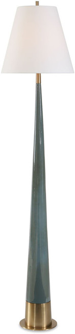 Uttermost UTT-30751 Riccardi Contemporary Smokey Blue / Antique Brass Floor Lamp Light 