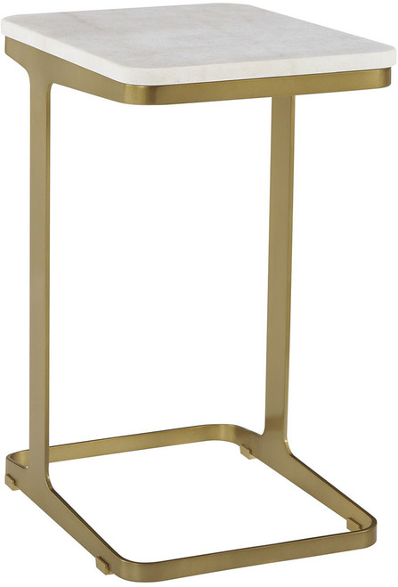 Uttermost UTT-51135 Tylan Brass / White Marble Accent Table 
