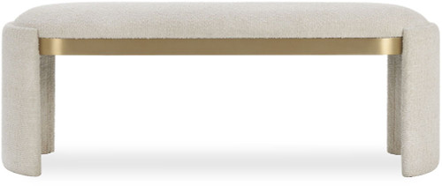 Uttermost UTT-53123 Serena Bone White Boucle / Antique Gold Bench 