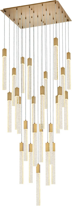 Elegant Lighting 2066G36SG Weston Modern Satin Gold Multi Ceiling Pendant Light 
